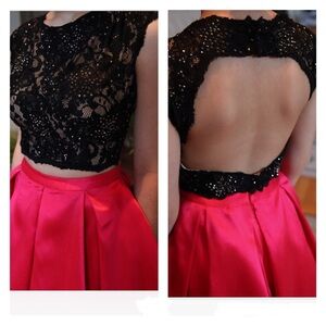 JOVANI (NWT) Two piece Black/Red Prom dress sz 6